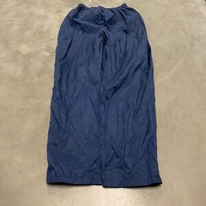 Knight Mens Large Navy Blue Nylon Windbreaker Track Pants Elastic Waist Vintage